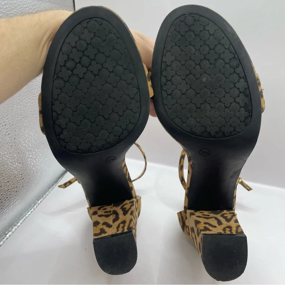 Kelly & Katie Women's Open Toe Leopard Stiletto Heels Patent size 10m - Picture 6 of 7